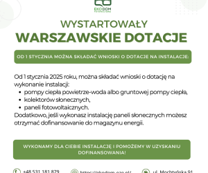 WARSZAWSKIE DOTACJE